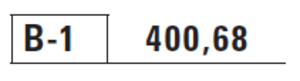 B-1 : 400,68