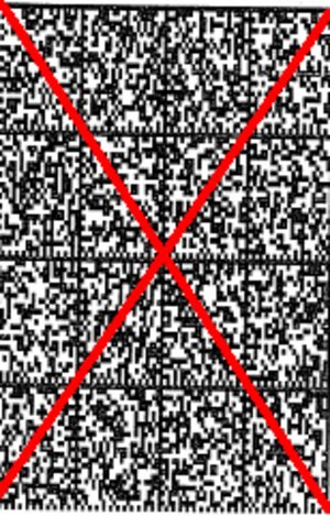 Code à barres non conforme