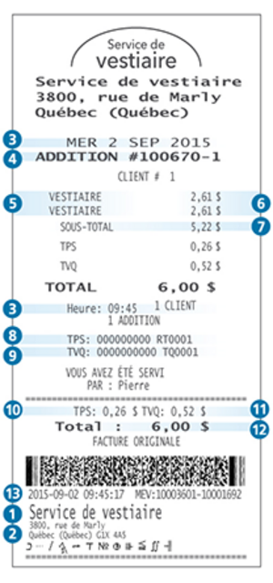 Original bill produced using an SRM by a person that ordinarily makes supplies in an operator's bar